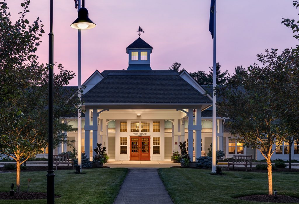 Exteriors from the Ridge at RiverWoods Exeter in Exeter, New Hampshire.