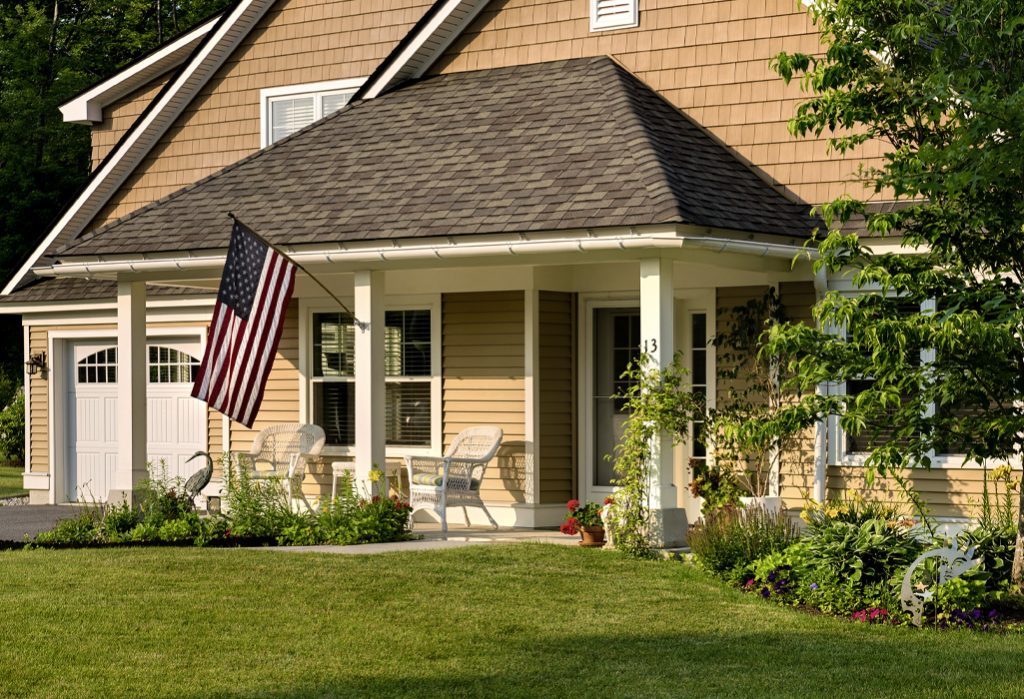 Exteriors from the Woods at RiverWoods Exeter in Exeter, New Hampshire.