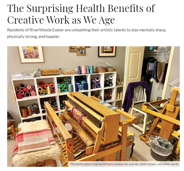 DownEast magazine article discussed creativity and aging. 