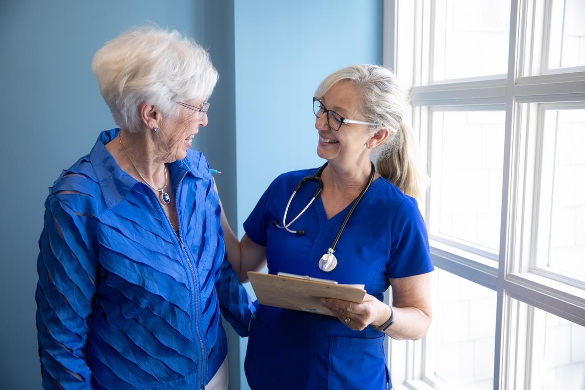 RiverWoods Exeter Wellness Nurse with Resident, Health Care