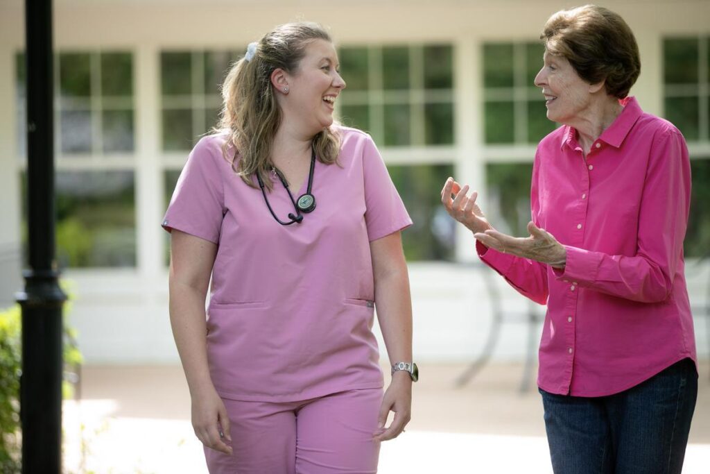 nurse and resident at RiverWoods